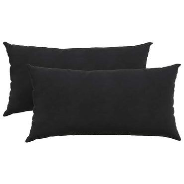 vidaXL Sofakissen 2 Stück Schwarz 80 x 40 cm Cordstoff
