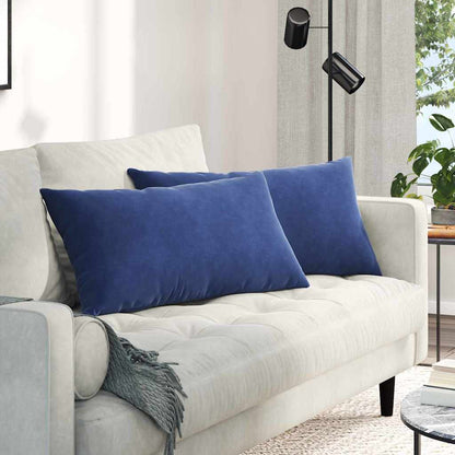 vidaXL Sofakissen 2 Stück Polizeiblau 80 x 40 cm Cordstoff