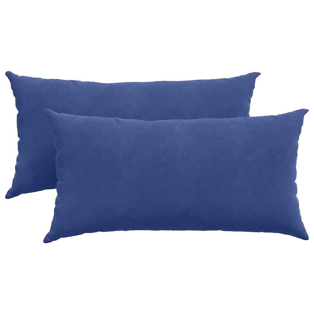vidaXL Sofakissen 2 Stück Polizeiblau 80 x 40 cm Cordstoff