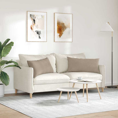vidaXL Sofakissen 2 Stück Taupe 80 x 40 cm Stoff