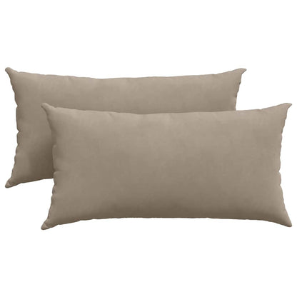 vidaXL Sofakissen 2 Stück Taupe 80 x 40 cm Stoff