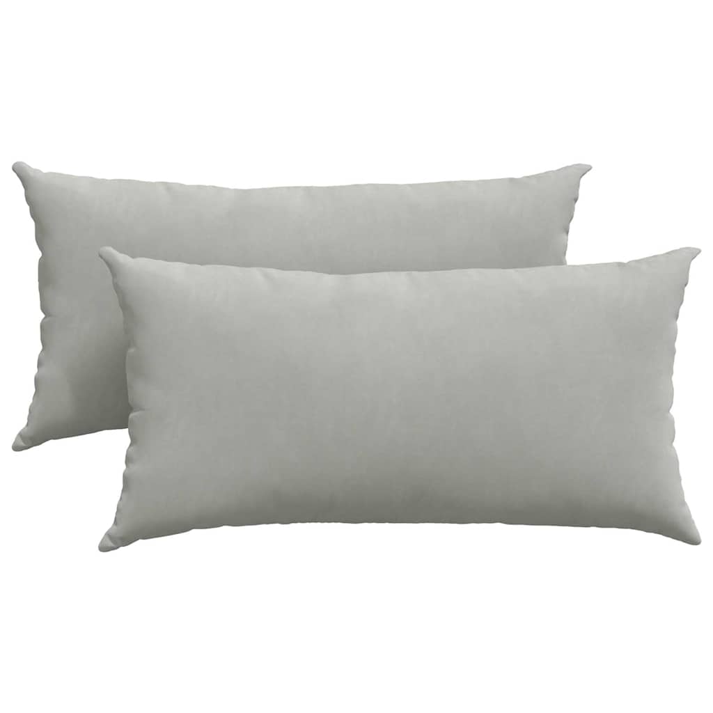 vidaXL Sofakissen 2 Stück Hellgrau 80 x 40 cm Stoff