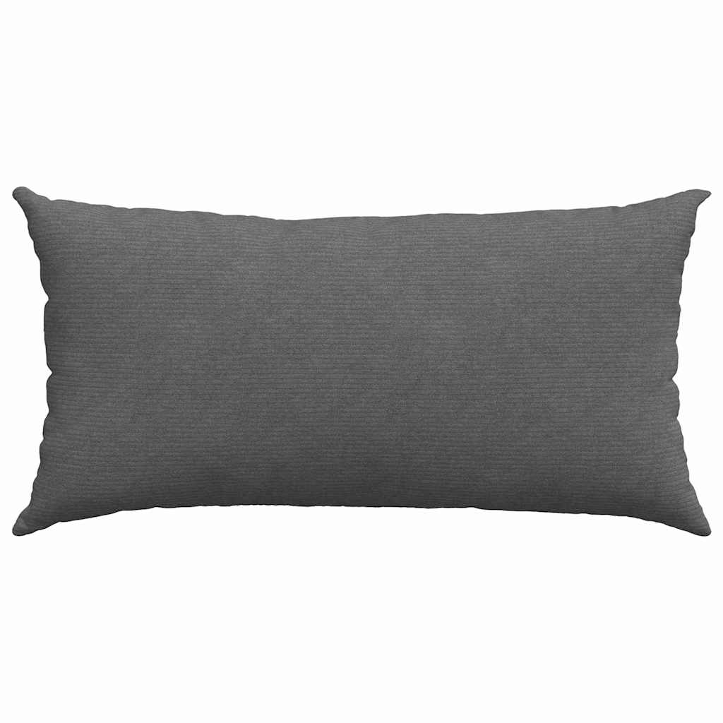 vidaXL Sofakissen 2 Stück Dunkelgrau 80 x 40 cm Cordstoff