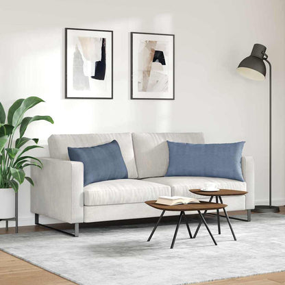 vidaXL Sofakissen 2 Stück Blau 80 x 40 cm Cordstoff