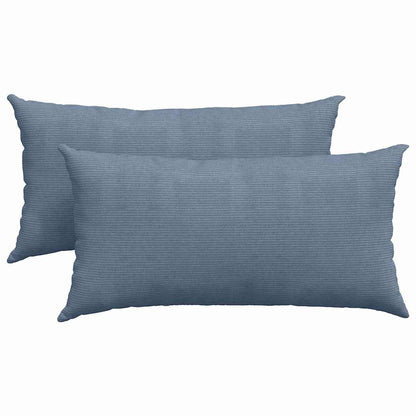 vidaXL Sofakissen 2 Stück Blau 80 x 40 cm Cordstoff