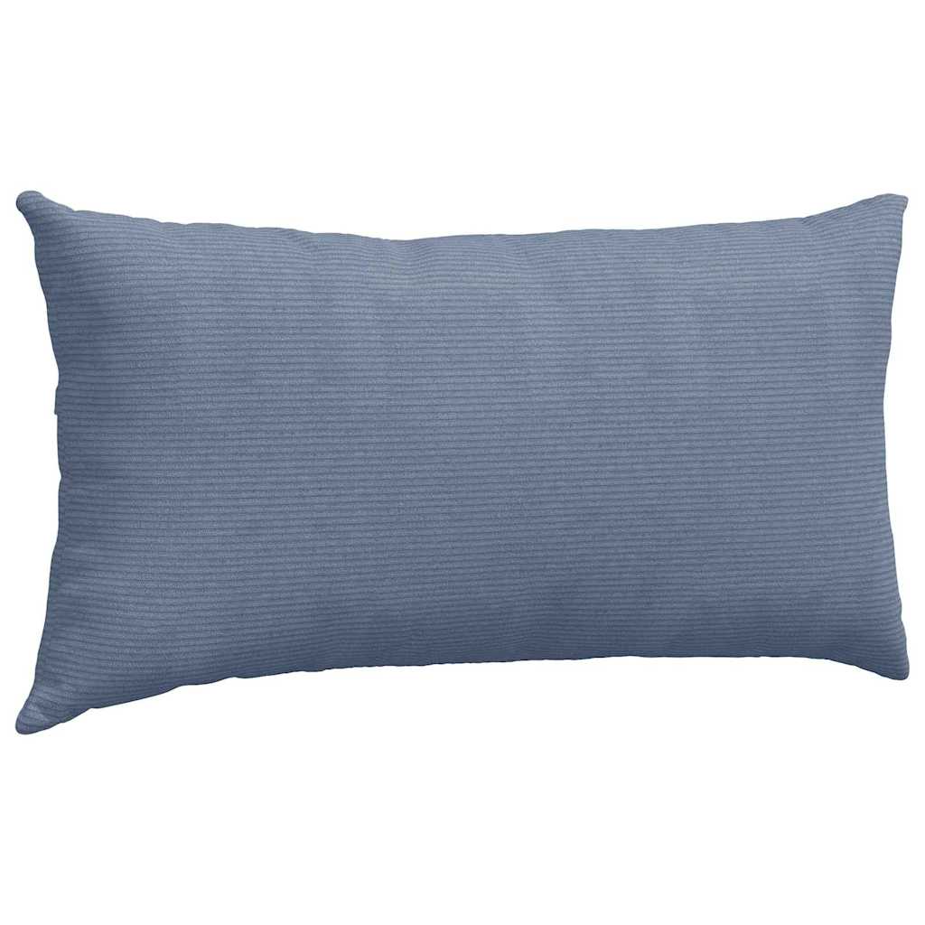 vidaXL Sofakissen 2 Stück Blau 80 x 40 cm Cordstoff