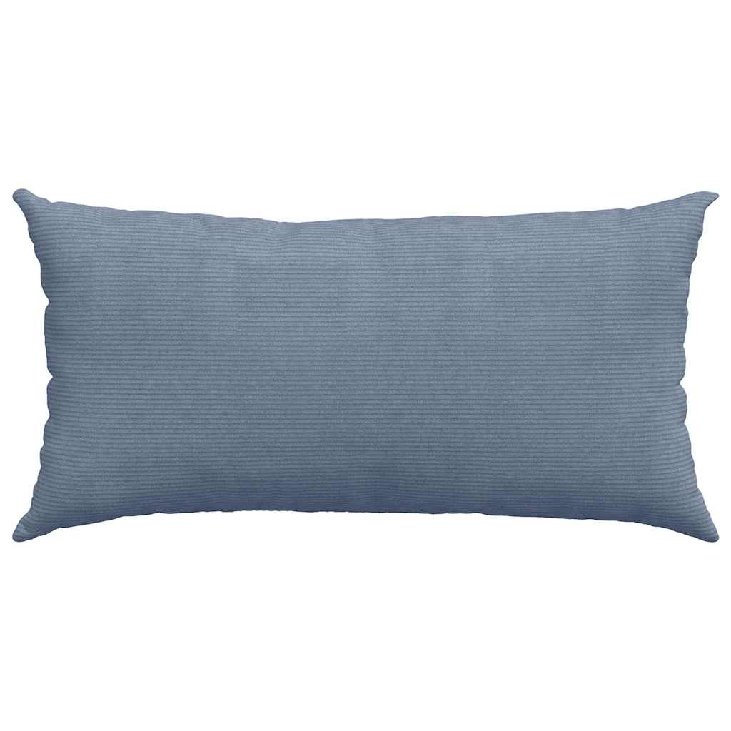 vidaXL Sofakissen 2 Stück Blau 80 x 40 cm Cordstoff