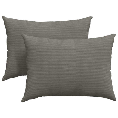 vidaXL Sofakissen 2 Stück Hellgrau 70 x 50 cm Cordstoff