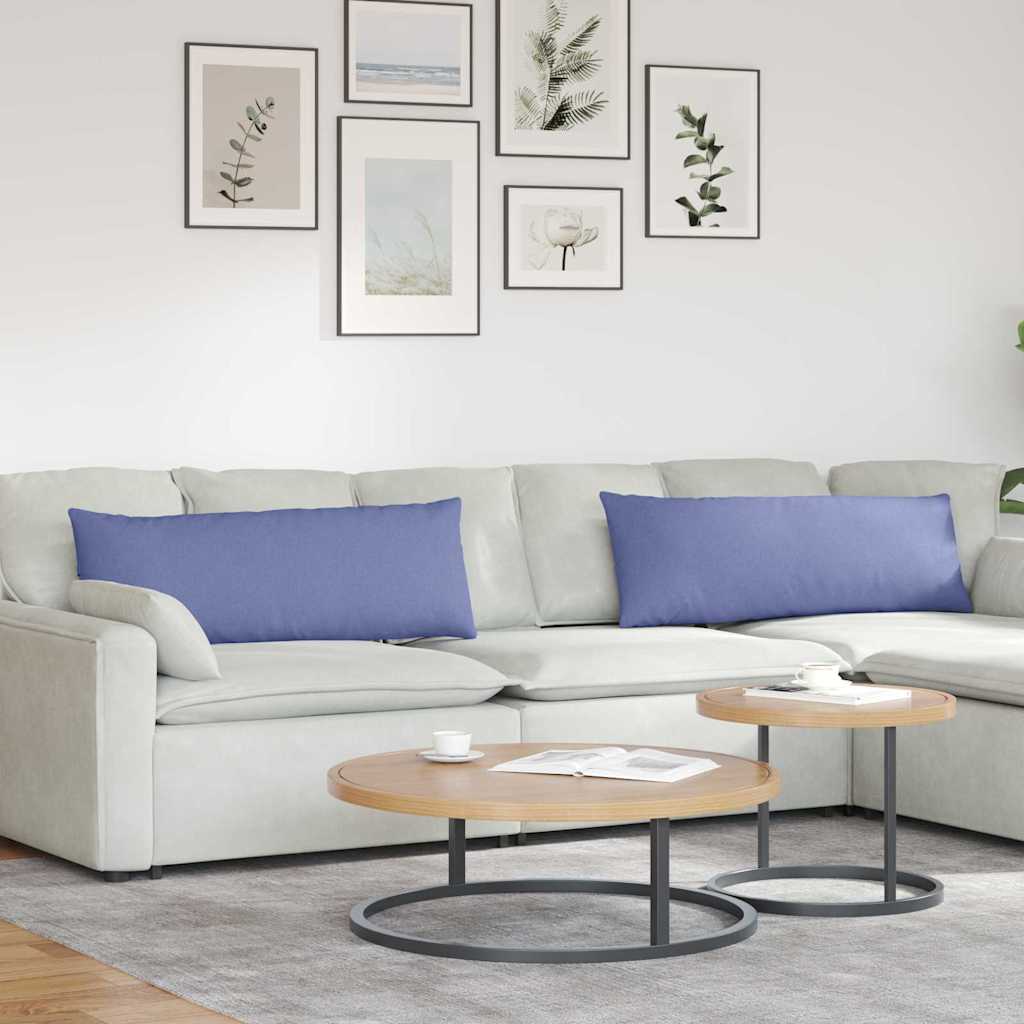 vidaXL Sofakissen 2 pcs Jeans blau 120 x 40 cm Stoff