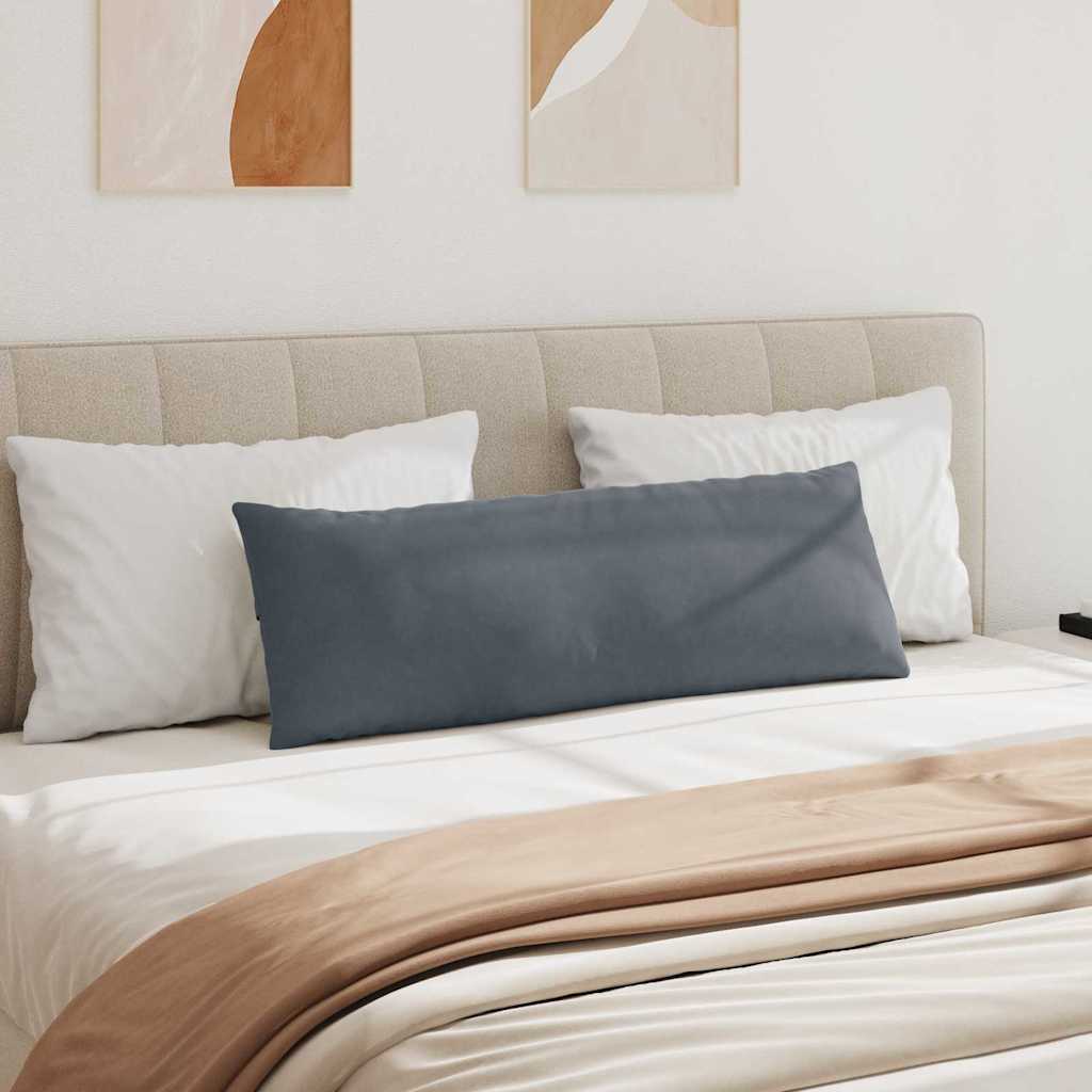 Sofakissen 2 Stück Dunkelgrau 120 x 40 cm Cordstoff