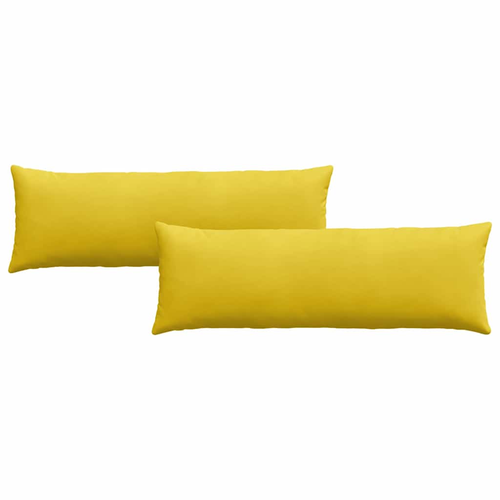 vidaXL Sofakissen 2 Stück Gelb 120 x 40 cm Cordstoff