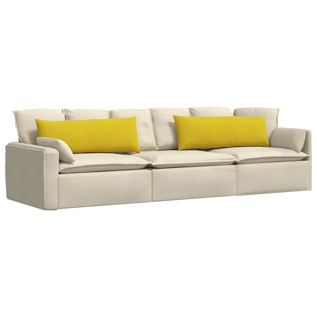 vidaXL Sofakissen 2 Stück Gelb 120 x 40 cm Cordstoff