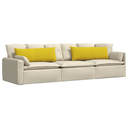 vidaXL Sofakissen 2 Stück Gelb 120 x 40 cm Cordstoff
