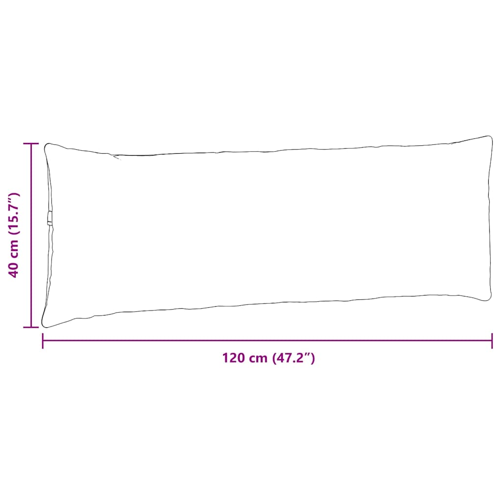 Sofakissen 2 Stück Braun 120 x 40 cm Cordstoff