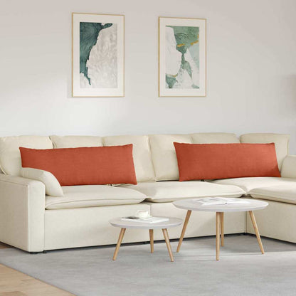 Sofakissen 2 Stück Rot-Orange 120 x 40 cm Cordstoff