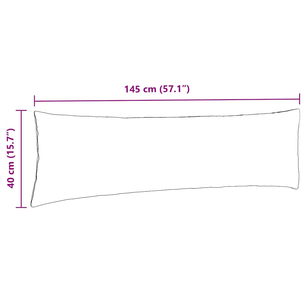 Sofakissen 2 pcs Hellgrau 145 x 40 cm Stoff
