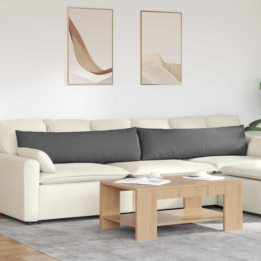 vidaXL Sofakissen 2 pcs Dunkelgrau 145 x 40 cm Stoff