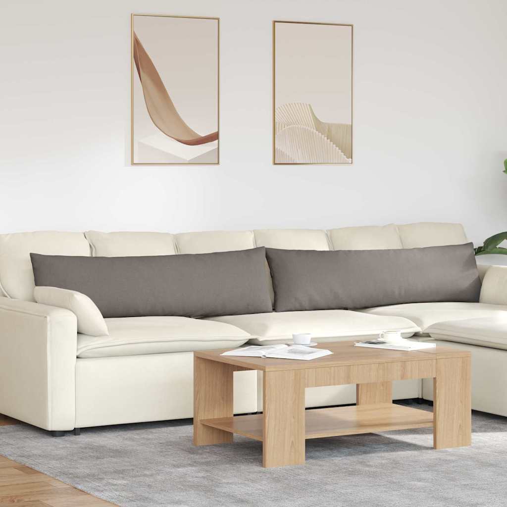 vidaXL Sofakissen 2 Stück Taupe 145 x 40 cm Stoff