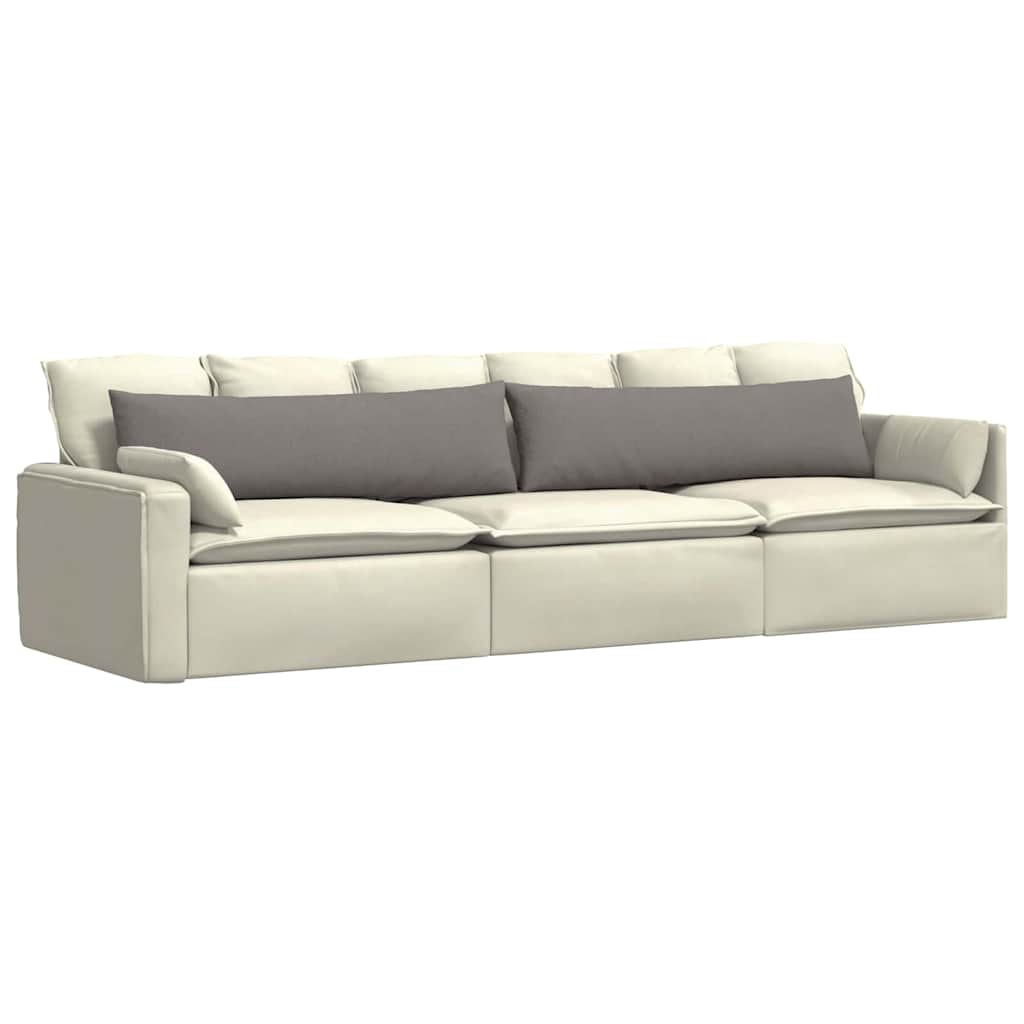vidaXL Sofakissen 2 Stück Taupe 145 x 40 cm Stoff