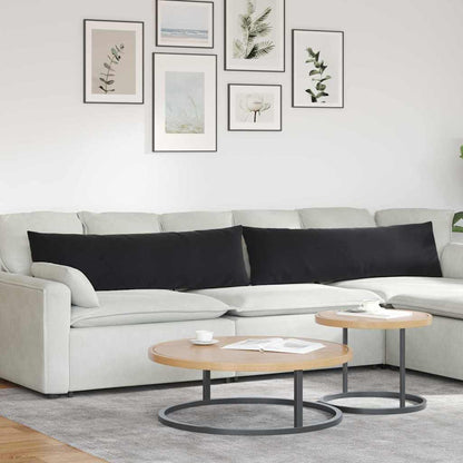 vidaXL Sofakissen 2 Stück Schwarz 145 x 40 cm Cordstoff