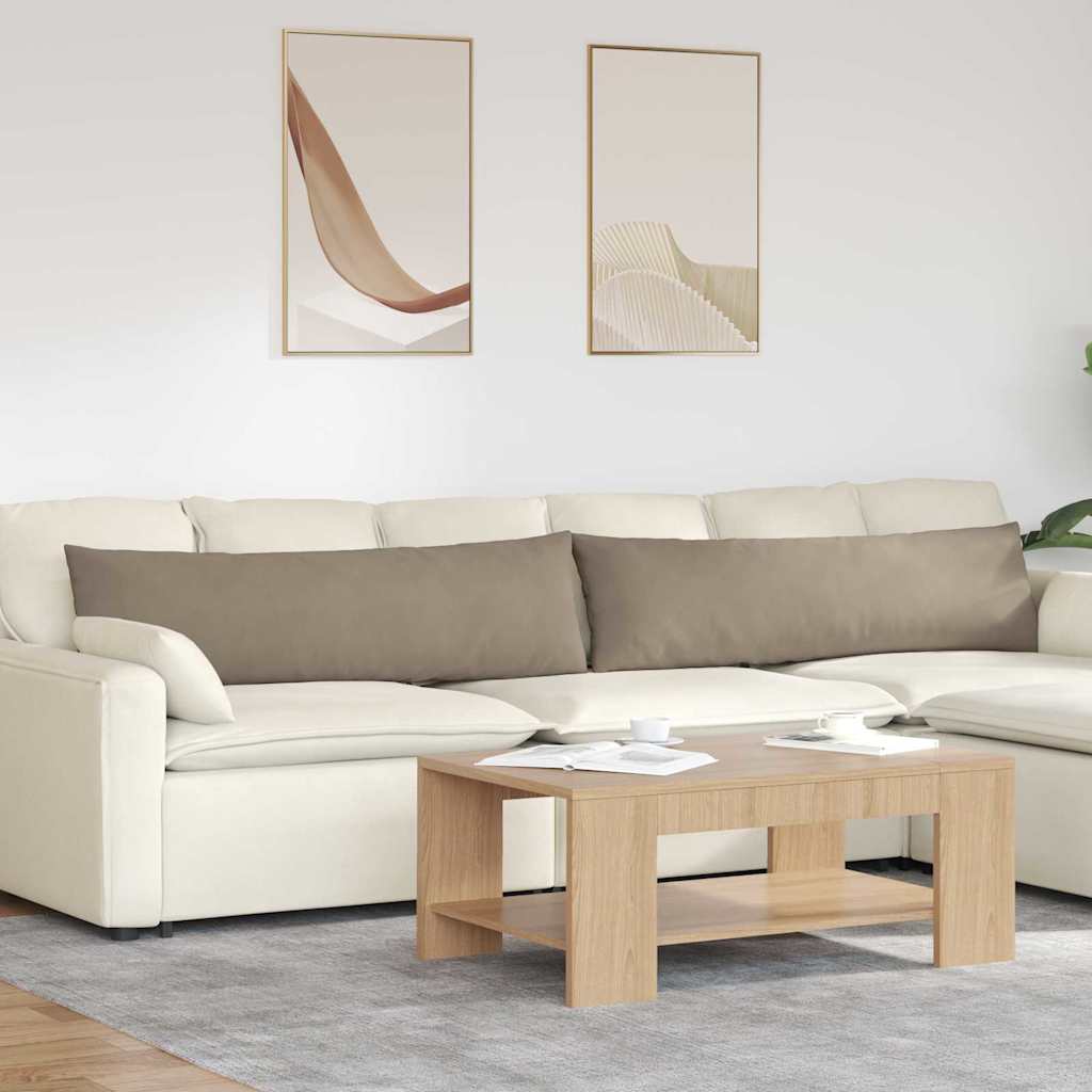vidaXL Sofakissen 2 Stück Taupe 145 x 40 cm Stoff
