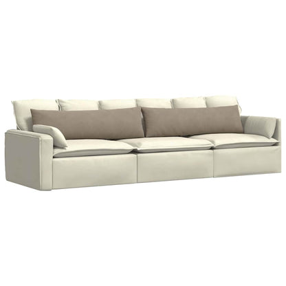 vidaXL Sofakissen 2 Stück Taupe 145 x 40 cm Stoff