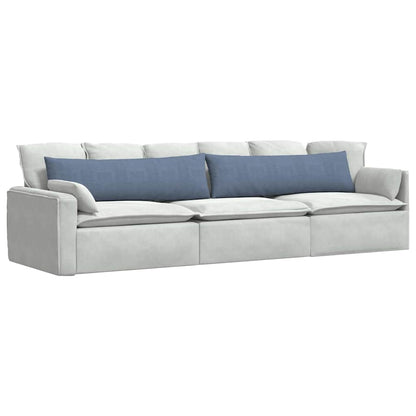 vidaXL Sofakissen 2 Stück Blau 145 x 40 cm Cordstoff