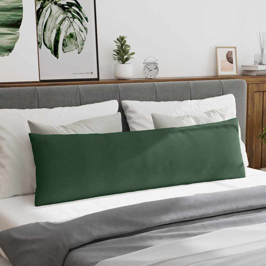 vidaXL Sofakissen 2 Stück Dunkelgrün 145 x 40 cm Cordstoff
