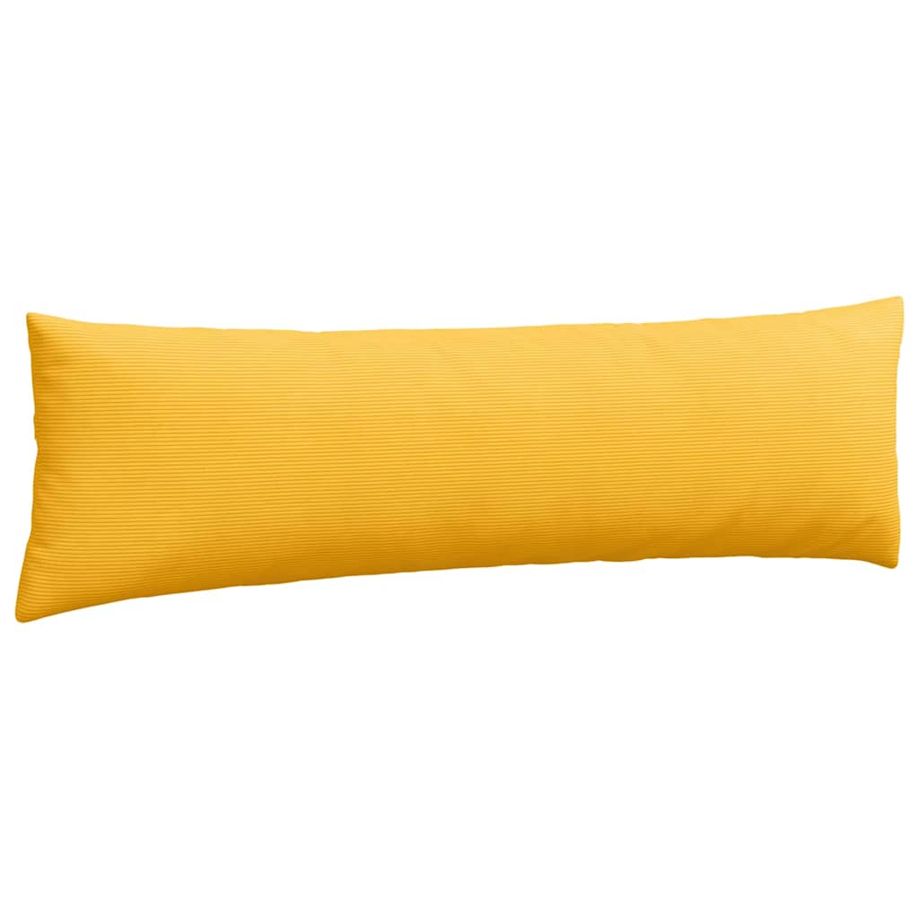 vidaXL Sofakissen 2 Stück Helles Gelb 145 x 40 cm Cordstoff