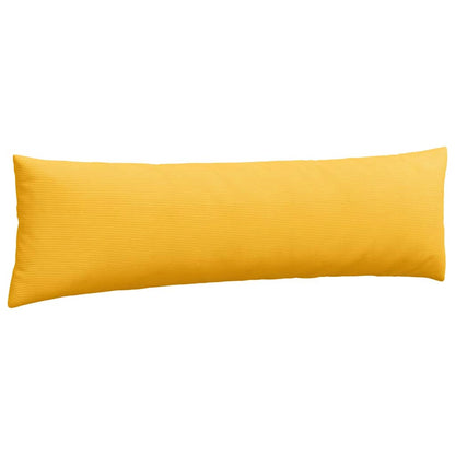 vidaXL Sofakissen 2 Stück Helles Gelb 145 x 40 cm Cordstoff