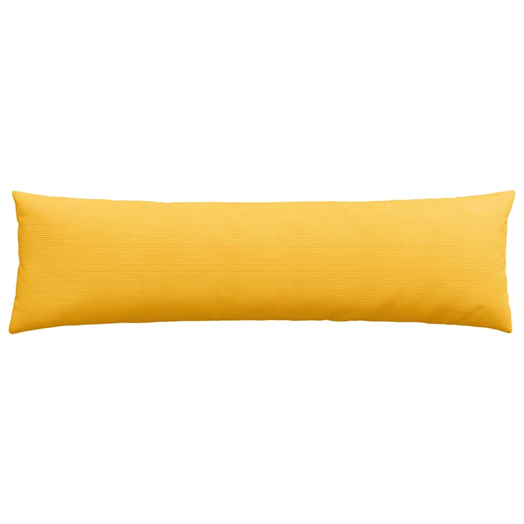 vidaXL Sofakissen 2 Stück Helles Gelb 145 x 40 cm Cordstoff