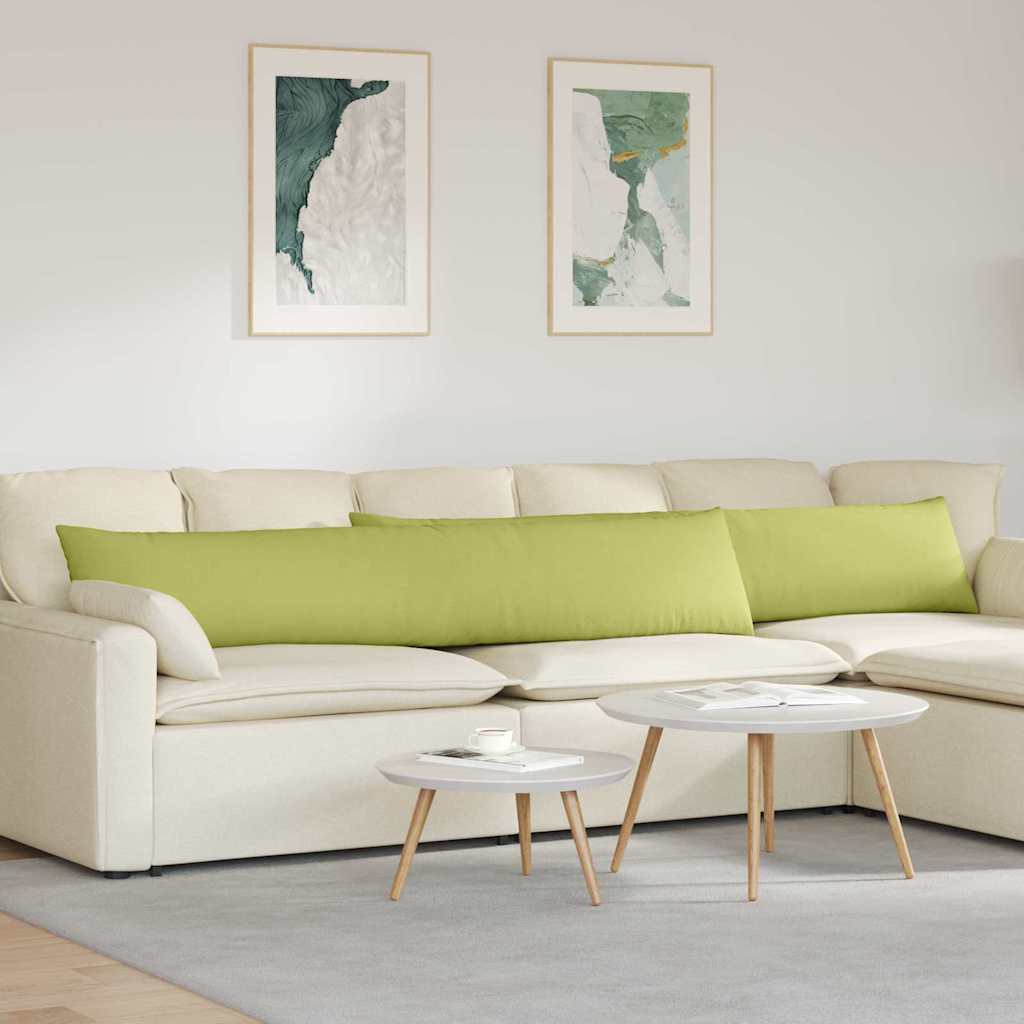 vidaXL Sofakissen 2 pcs Hellgrün 200 x 40 cm Stoff