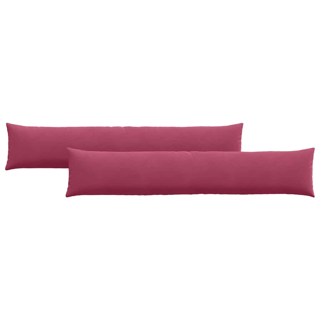 vidaXL Sofakissen 2 Stück Weinrot 200 x 40 cm Cordstoff