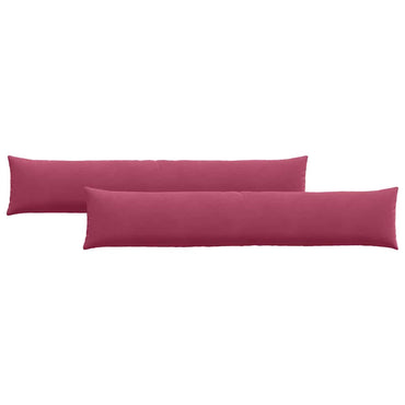 vidaXL Sofakissen 2 Stück Weinrot 200 x 40 cm Cordstoff