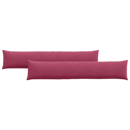 vidaXL Sofakissen 2 Stück Weinrot 200 x 40 cm Cordstoff
