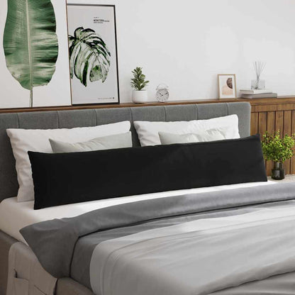 vidaXL Sofakissen 2 Stück Schwarz 200 x 40 cm Cordstoff