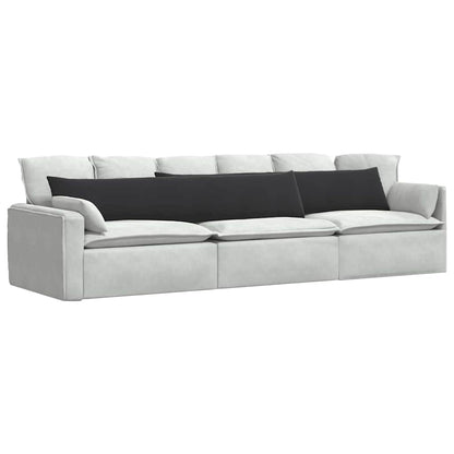vidaXL Sofakissen 2 Stück Schwarz 200 x 40 cm Cordstoff