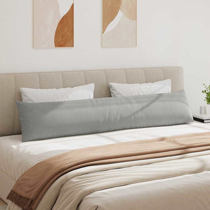 Sofakissen 2 Stück Hellgrau 200 x 40 cm Stoff