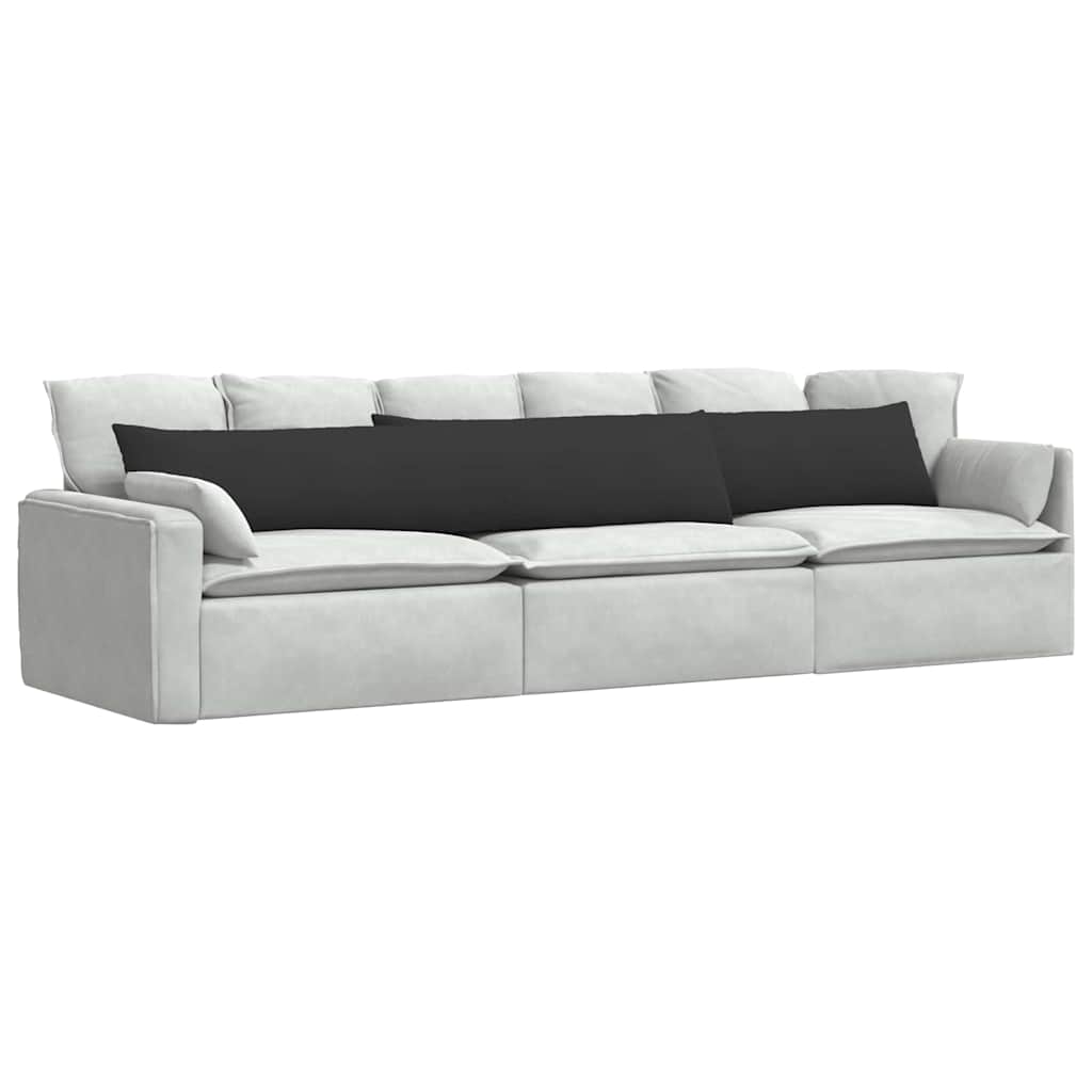 vidaXL Sofakissen 2 Stück Schwarz 200 x 40 cm Stoff