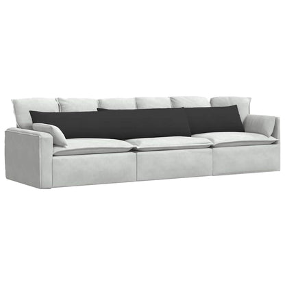 vidaXL Sofakissen 2 Stück Schwarz 200 x 40 cm Stoff