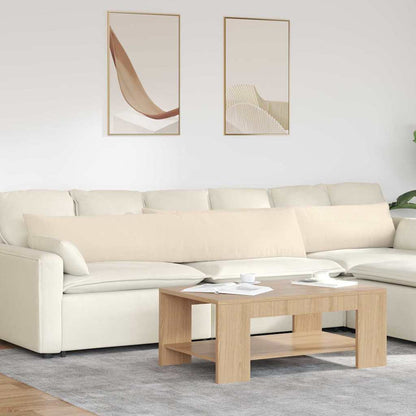 Sofakissen 2 Stück Beige 200 x 40 cm Stoff