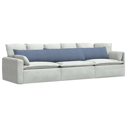 vidaXL Sofakissen 2 Stück Blau 200 x 40 cm Cordstoff