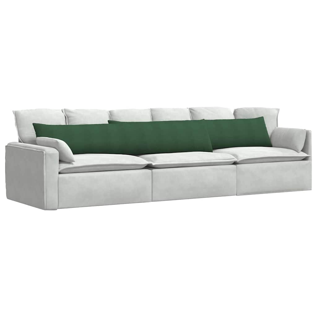 vidaXL Sofakissen 2 Stück Dunkelgrün 200 x 40 cm Cordstoff