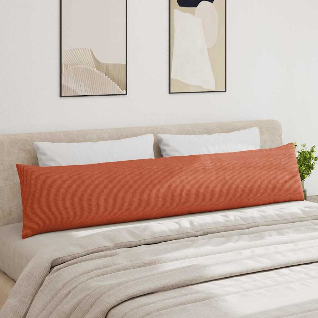 vidaXL Sofakissen 2 Stück Rot-Orange 200 x 40 cm Cordstoff
