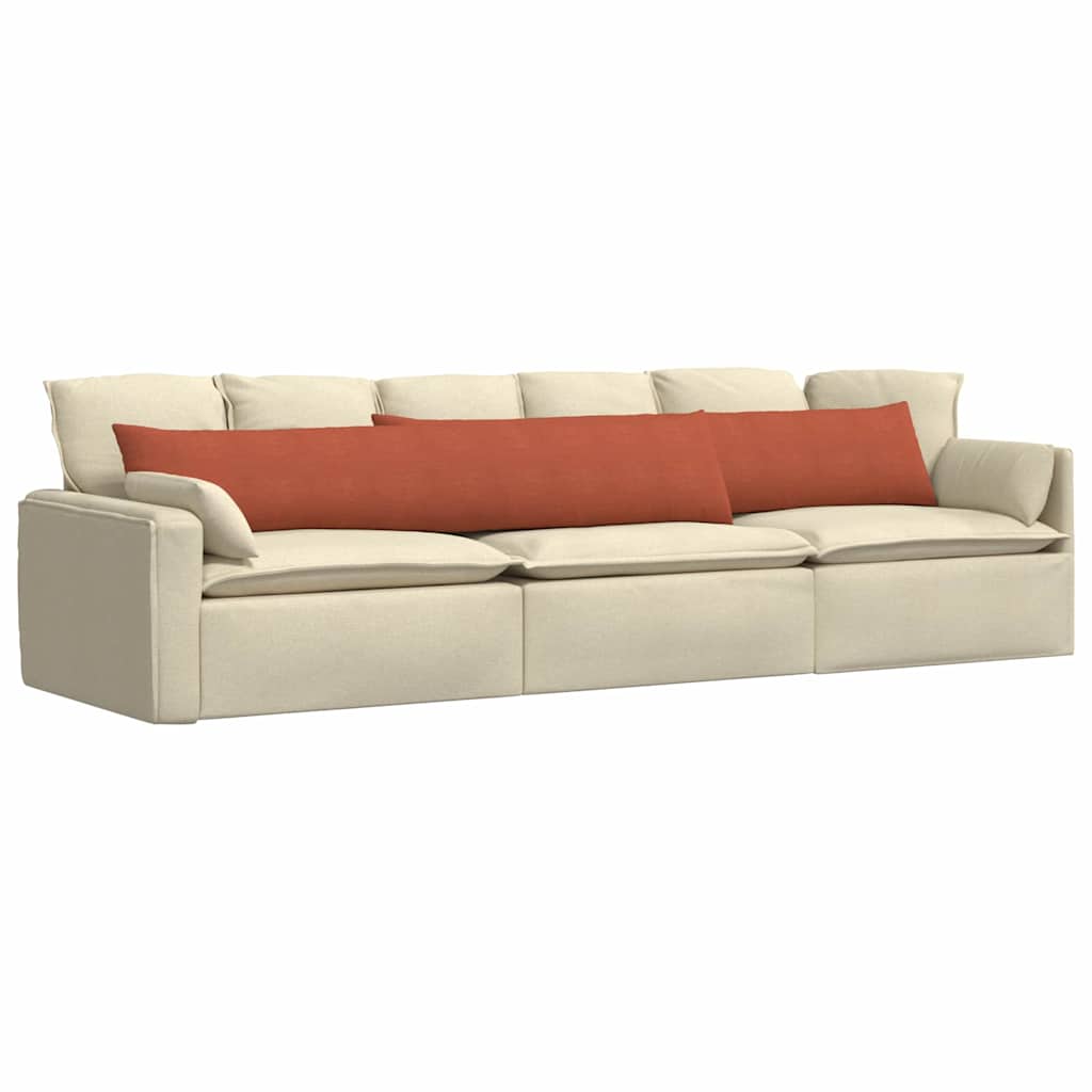 vidaXL Sofakissen 2 Stück Rot-Orange 200 x 40 cm Cordstoff