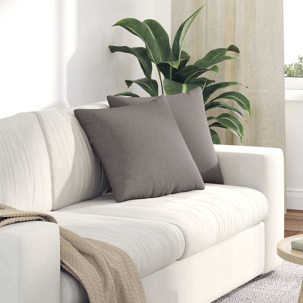 vidaXL Sofakissen 2 pcs Taupe 45 x 45 cm Stoff