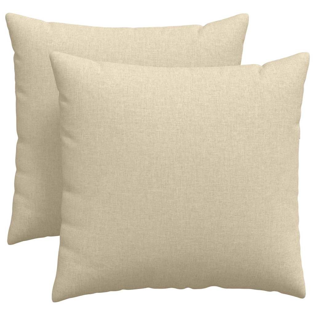 vidaXL Sofakissen 2 pcs Creme 45 x 45 cm Stoff