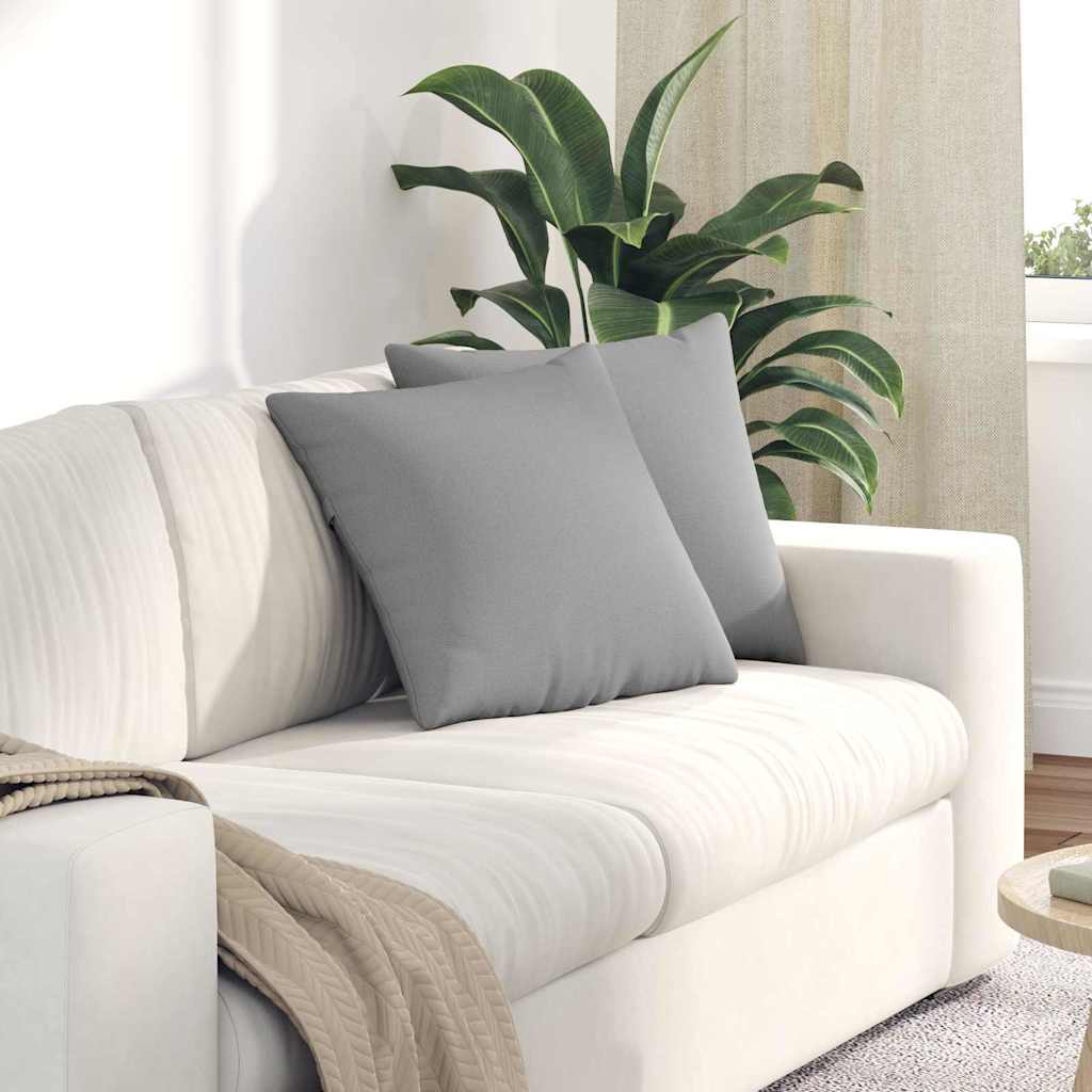 vidaXL Sofakissen 2 pcs Wolkengrau 45 x 45 cm Stoff