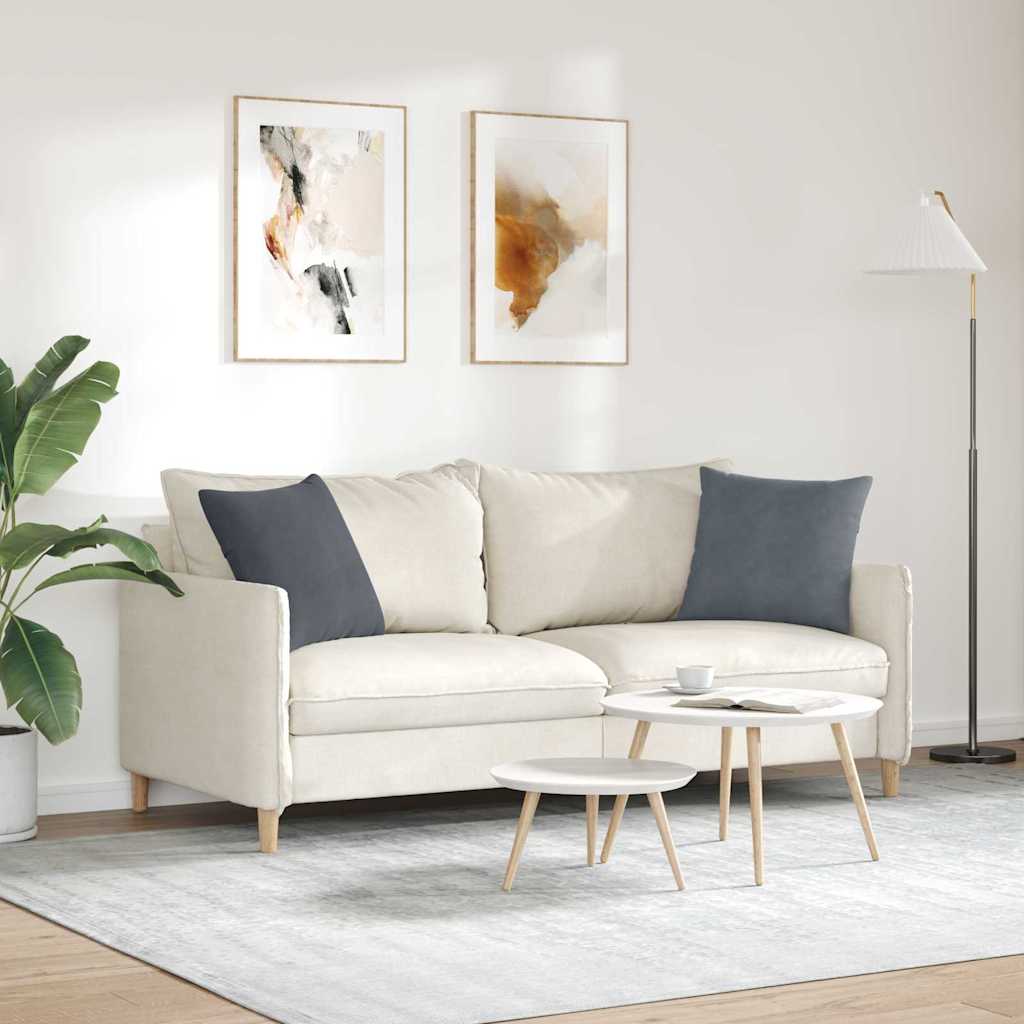 vidaXL Sofakissen 2 Stück Dunkelgrau 45 x 45 cm Cordstoff