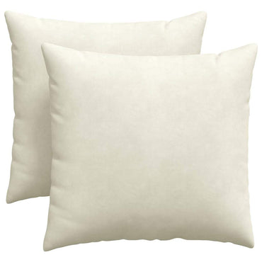 vidaXL Sofakissen 2 Stück Creme 45 x 45 cm Cordstoff